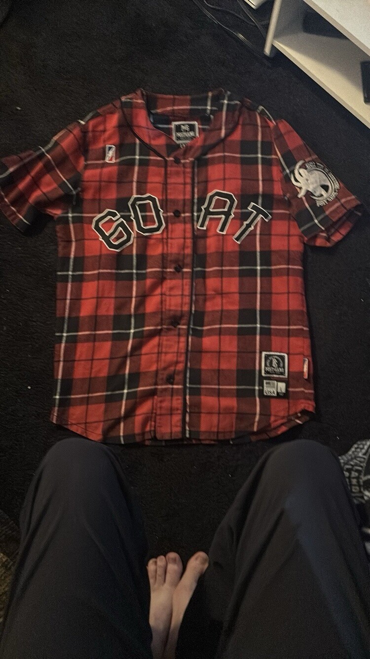 Rare Post Game GOAT Baseball Shirt/Jersey Size L